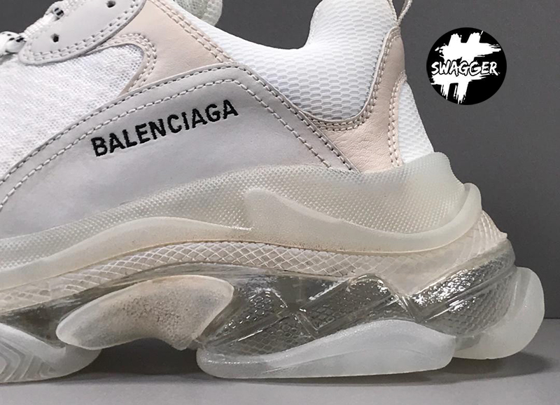 Giày Balenciaga Triple S Clear White Plus Y Factory chuẩn 99.9% full box và phụ kiện sử dụng chất liệu tương đương hãng