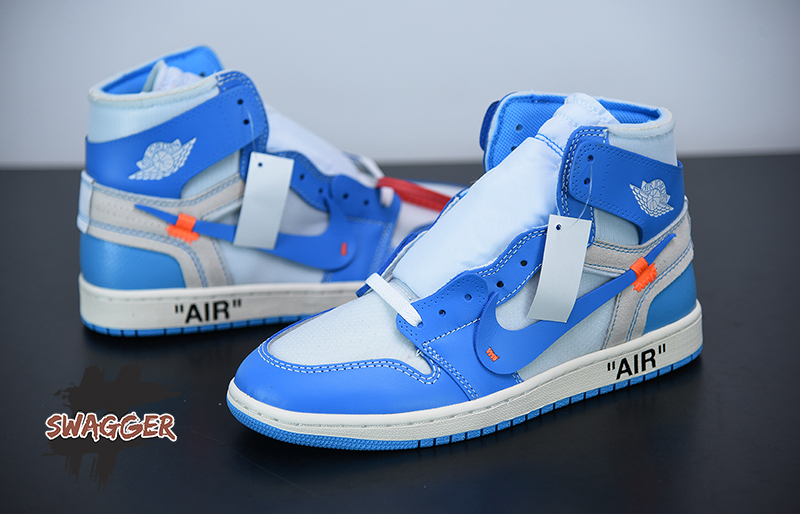Giày Nike Air Jordan 1 UNC Off White Blue Pk God Factory