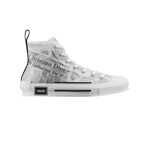 Giày Dior B23 Oblique High Top siêu cấp màu trắng đen