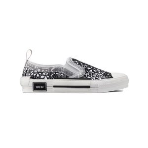 Giày Dior B23 Slip On Sneaker Black White Embroidery Like Authentic
