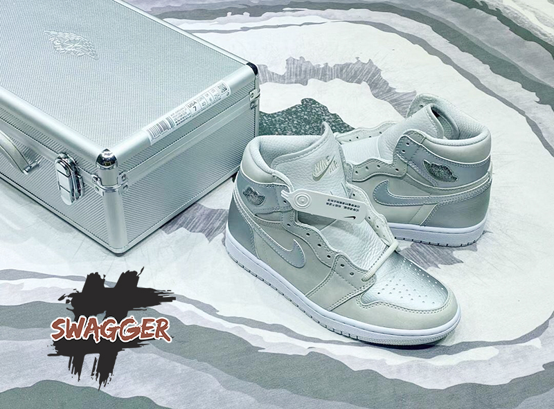 Giày Nike Air Jordan 1 Retro High CO Japan Neutral Grey (Suitcase) Pk God Factory sử dụng chất liệu chính hãng chuẩn 99% full box và phụ kiện