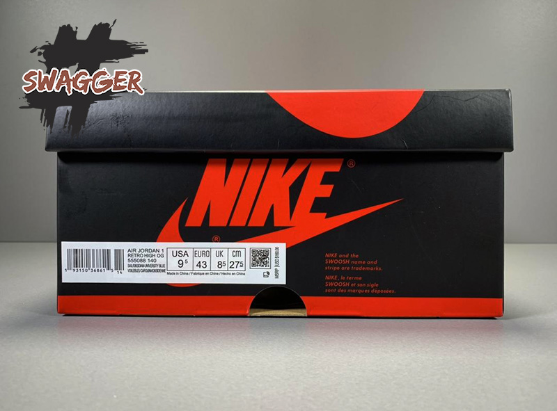 Giày Nike Air Jordan 1 Retro high Obsidian UNC Pk God Factory sử dụng chất liệu chính hãng, full box và phụ kiện cam kết chất lượng tốt nhất