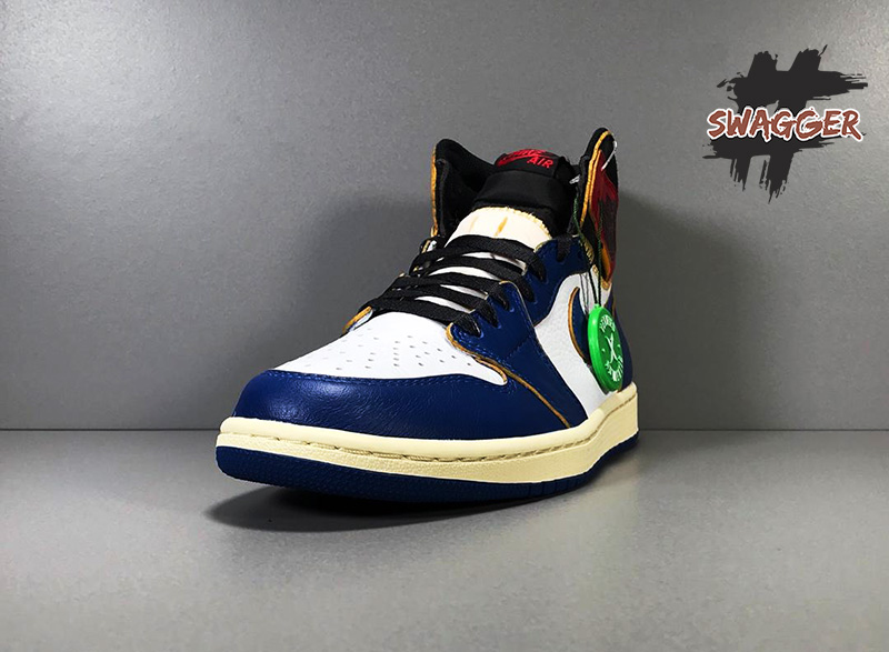 Giày Nike Air Jordan 1 Retro High Union Los Angeles Blue Toe Pk God Factory sử dụng chất liệu chính hãng chuẩn 99%