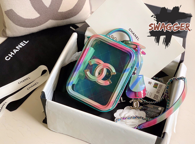 Túi Xách Chanel Vanity Case PVC Like Authentic sử dụng chất liệu chính hãng, full box và phụ kiện , chuẩn 99%