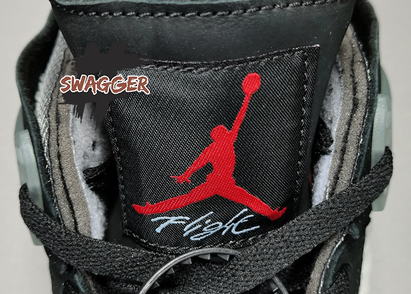 Giày Nike Air Jordan 4 Off White Bred Off White Pk God Factory, sử dụng chất liệu chính hãng chuẩn 99%