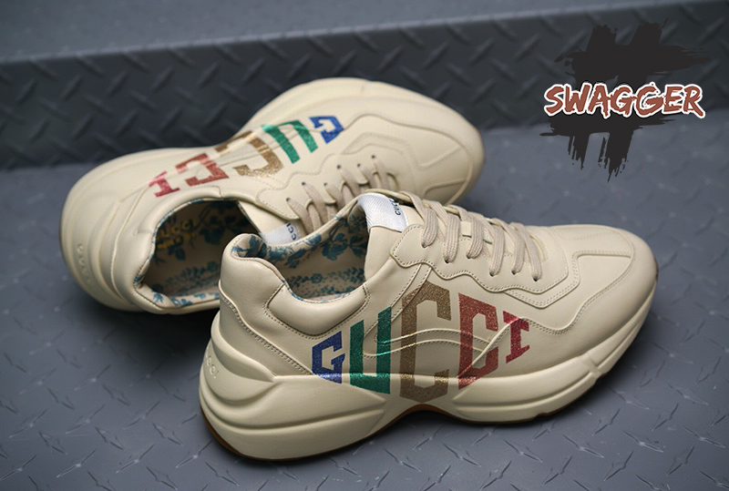 Giày Gucci Rhyton Glitter Gucci Leather Sneaker Like Authentic | Shop giày  Swagger™