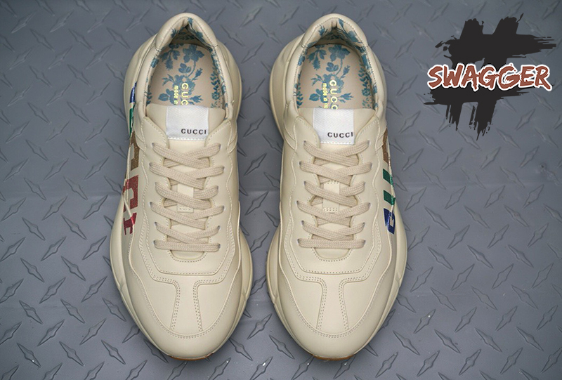 Giày Gucci Rhyton Glitter Gucci Leather Sneaker Like Authentic sử dụng chất liệu chính hãng chuẩn 99%