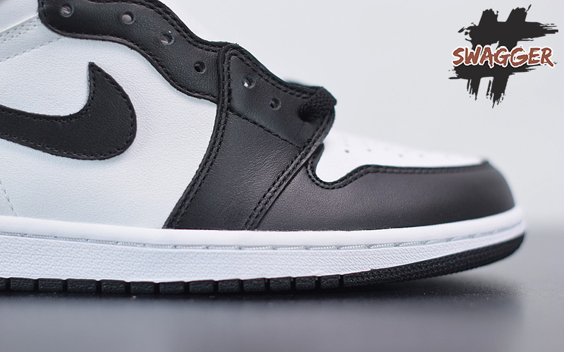 Giày Nike Air Jordan 1 Black White Pk God Factory sử dụng chất liệu chính hãng, chuẩn 99% cam kết chất lượng tốt nhất