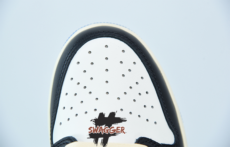 Giày Nike Air Jordan 1 Travis Scott Fragment Low Pk God Factory sử dựng chất liệu chính hãng chuẩn 99%