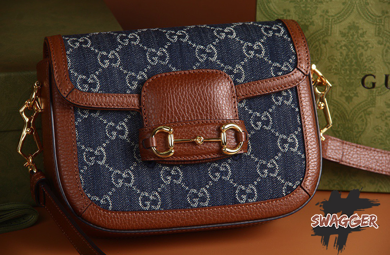 Túi Xách Gucci 1955 Horsebit Bag Mini Blue Like Authentic sử dụng chất liệu da nguyên bản như chính hãng, sản xuất hoàn toàn bằng thủ công, chuẩn 99%