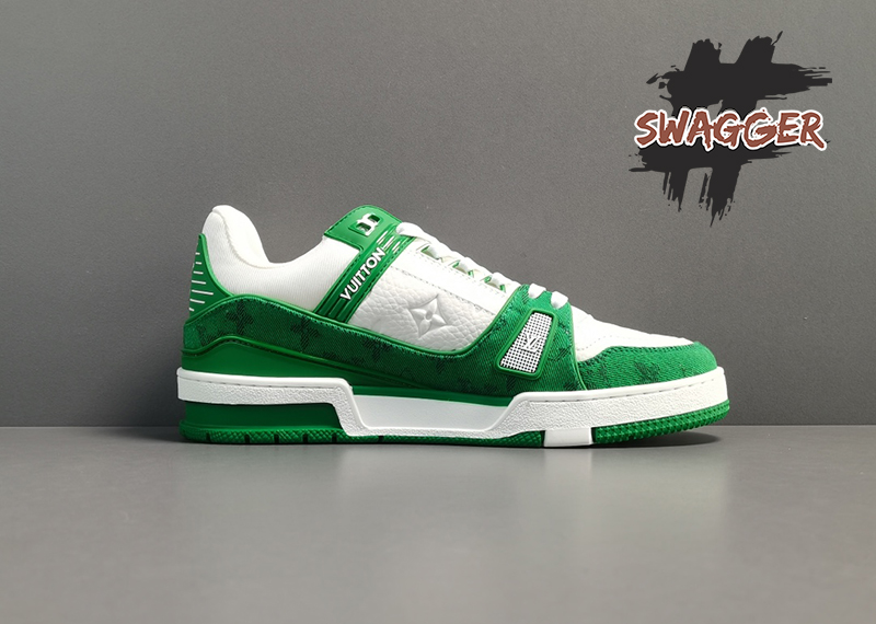 Giày Louis Vuitton Lv Trainer Sneaker Green White Like Authentic cam kết chất lượng tốt nhất, sử dụng chất liệu nguyên bản so với hãng chuẩn 99%, full box và phụ kiện