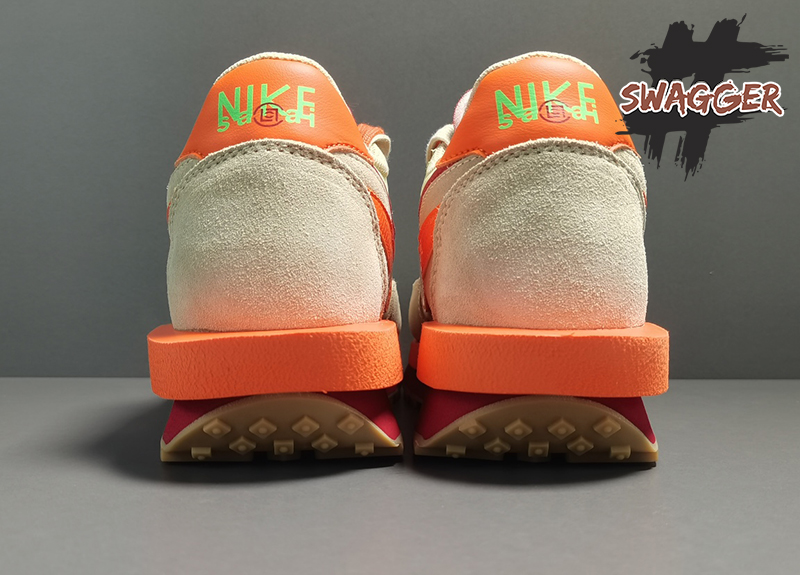 Giày Nike sacai x Clot x LDWaffle Net Orange Blaze Pk God Factory sử dụng chất liệu hãng, được sản xuất tại nhà máy pk god chuẩn 99% so với chính hãng, dùng không ai biết độ bền tương đương hãng, full box và phụ kiện