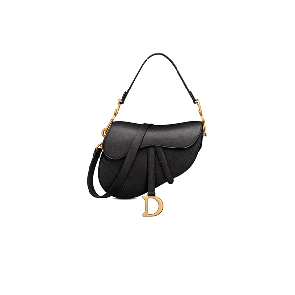 Dior Saddle Bag with Strap Black Goatskin cam kết chất lượng tốt nhất chuẩn 99% so với chính hãng, full box và phụ kiện, hỗ trợ trả góp bằng thẻ tín dụng
