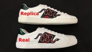 Cách phân biệt giày Gucci ống bee chính hãng và fake