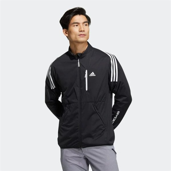 Áo khoác Adidas trắng với ba sọc đen kinh điển