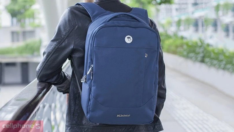Balo Mikkor phong cách hiện đại, có ngăn riêng cho túi chống sốc laptop 13 inch