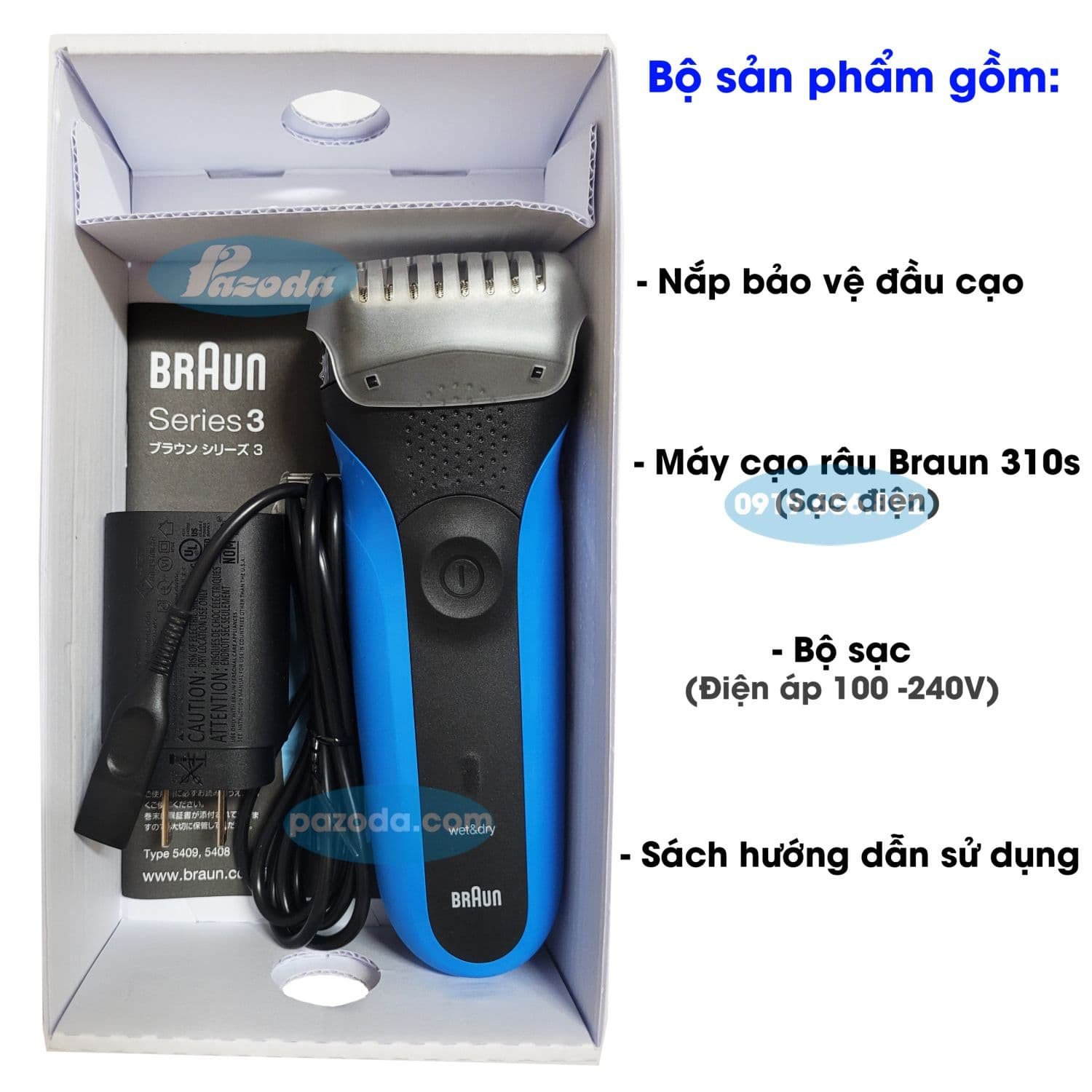 Bộ phụ kiện máy cạo râu Braun Series 3 chính hãng