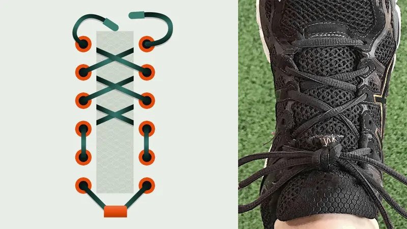 Cách luồn dây giày cho bàn chân có mũi rộng thoải mái