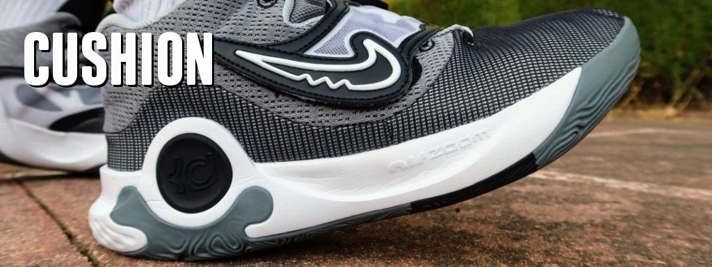 Cận cảnh bộ đệm Nike KD Trey 5 X với công nghệ Renew và Zoom Air