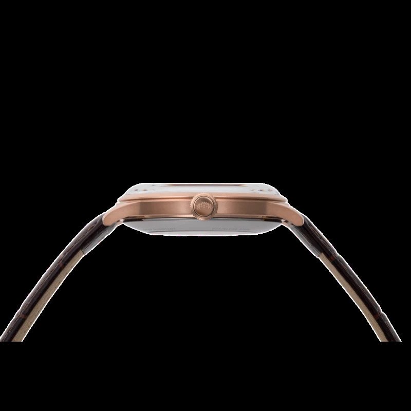 Cận cảnh mặt số lộ máy của đồng hồ Orient Bambino Open Heart, hiển thị bộ máy cơ tinh xảo