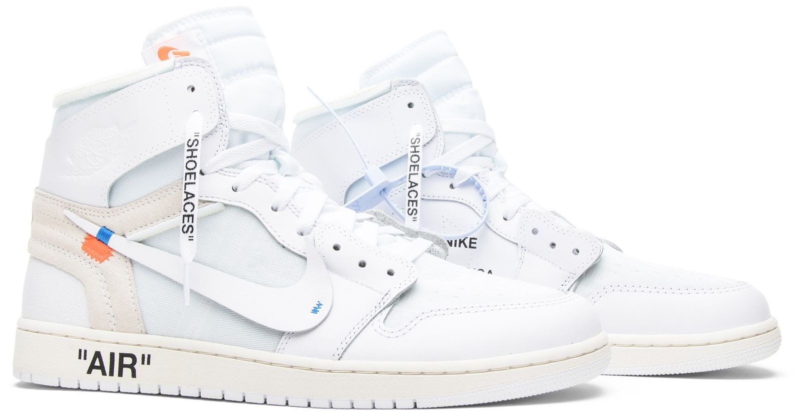 Cặp đôi Off-White x Air Jordan I High OG trắng, bản phát hành độc quyền thị trường Châu Âu