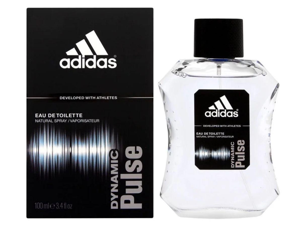 Chai nước hoa Adidas Dynamic Pulse EDT với màu xanh lá tươi mới, biểu tượng của sự trẻ trung và năng lượng