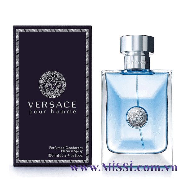 Chai nước hoa Versace Pour Homme EDT màu xanh dương lịch lãm