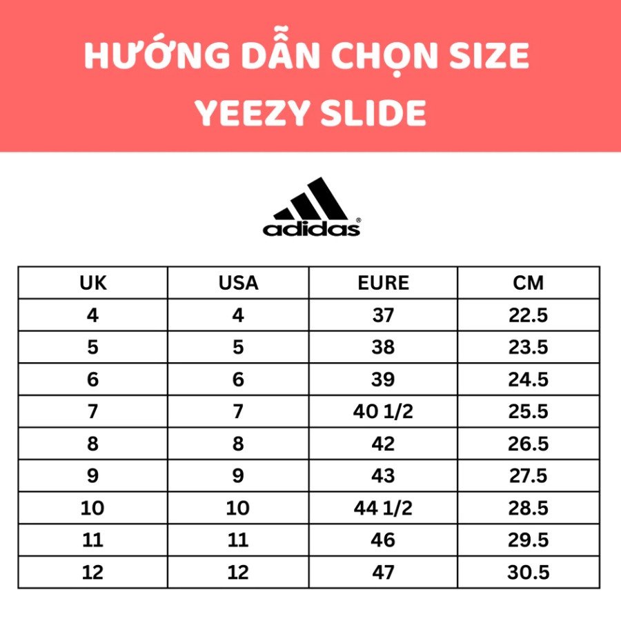 Dép Adidas Yeezy Slide với thiết kế đặc trưng và lưu ý về size
