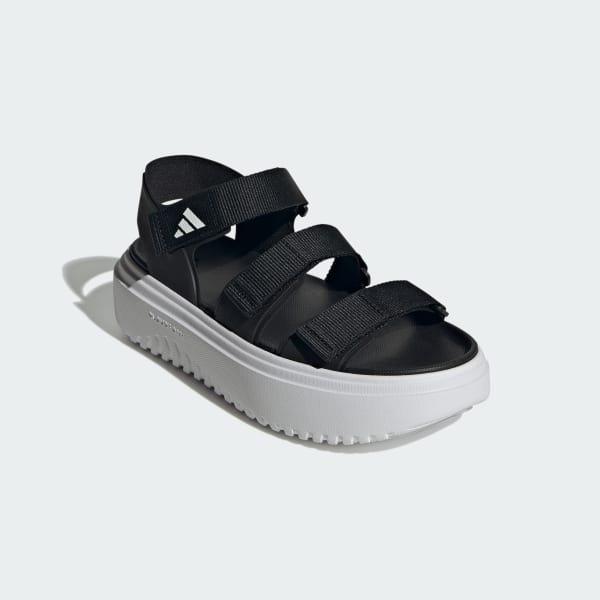 Dép sandal nam adidas SLYN đen với quai dán điều chỉnh và đế linh hoạt