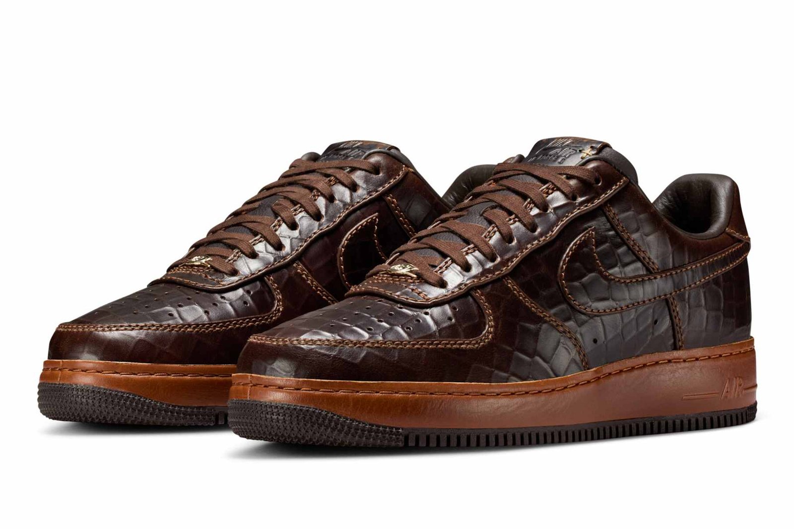 Đôi Nike Air Force 1 Low "Da Cá Sấu Nâu" sang trọng