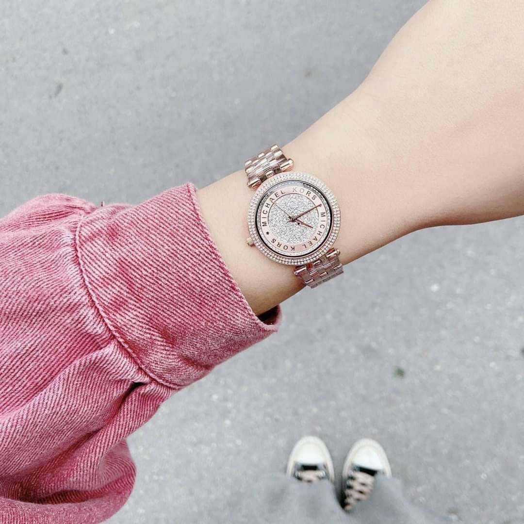 Đồng hồ Michael Kors nữ Darci MK4592 mặt tròn đính đá