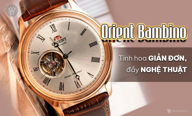 Đồng hồ Orient Bambino với mặt kính cong quyến rũ, phong cách cổ điển