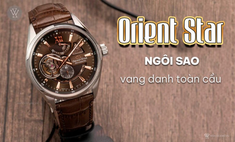 Đồng hồ Orient Star chính hãng cao cấp với cấu trúc lộ cơ tinh tế.