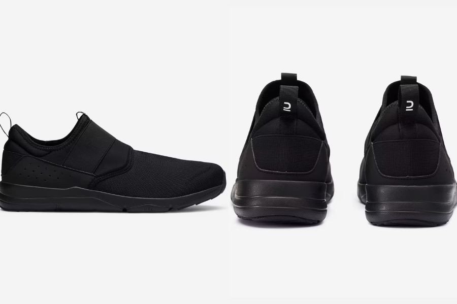 Giày lười vải nam Decathlon màu xanh navy thể thao, tiện dụng