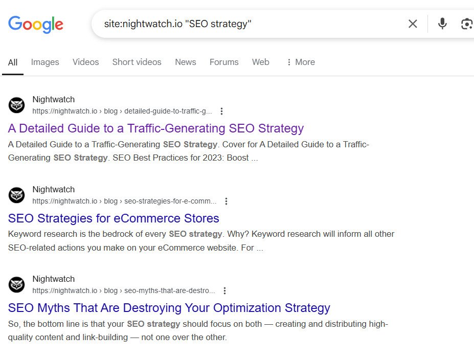 google search operator for internal linking