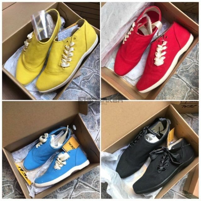 Hình ảnh không gian bên trong ZEAL Vietnam với các mẫu giày sneaker hiện đại và trẻ trung