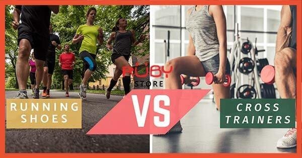 Hình ảnh minh họa sự khác biệt rõ rệt giữa giày trainers và giày running