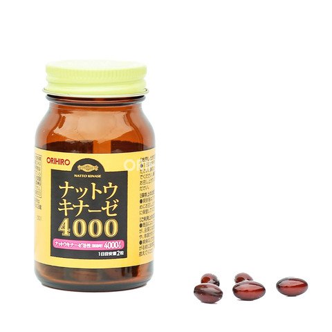 Hộp thuốc chống đột quỵ Nhật 4000FU Orihiro màu vàng xanh