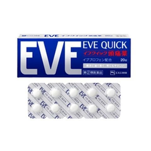 Hộp thuốc giảm đau EVE Quick Nhật Bản với hướng dẫn sử dụng