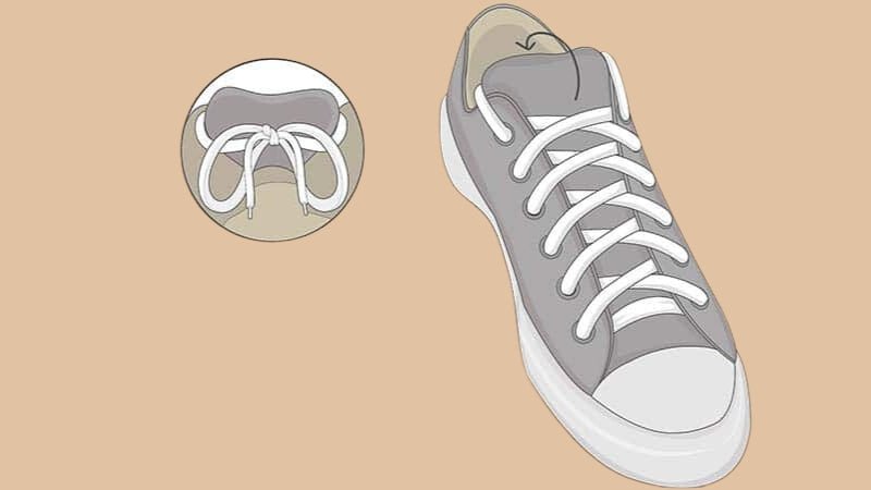 Hướng dẫn buộc giấu dây giày sneaker kiểu nút thắt, giữ cho phần dây thừa ẩn bên trong