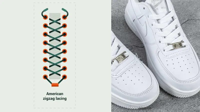Hướng dẫn cách luồn dây giày ziczag kiểu Mỹ