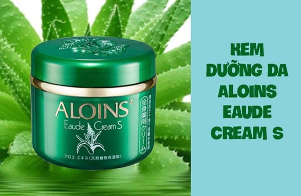 Lọ kem dưỡng Aloins xanh đặt cạnh lọ kem dưỡng khác, nhấn mạnh đối tượng sử dụng phù hợp