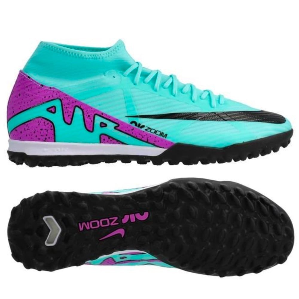 Mẫu giày đá bóng Nike Zoom Mercurial Superfly 9 Academy TF xanh lơ tím