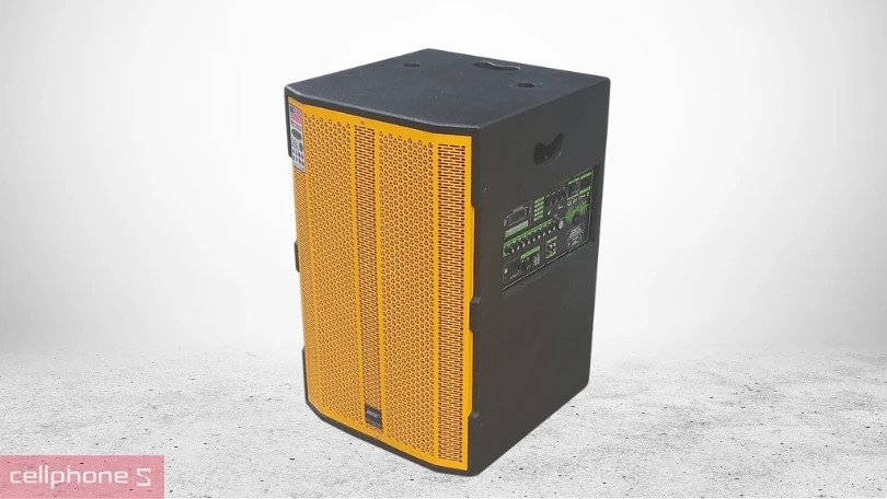 Mẫu loa Bose kéo công suất lớn màu đen, có bánh xe và tay cầm di động