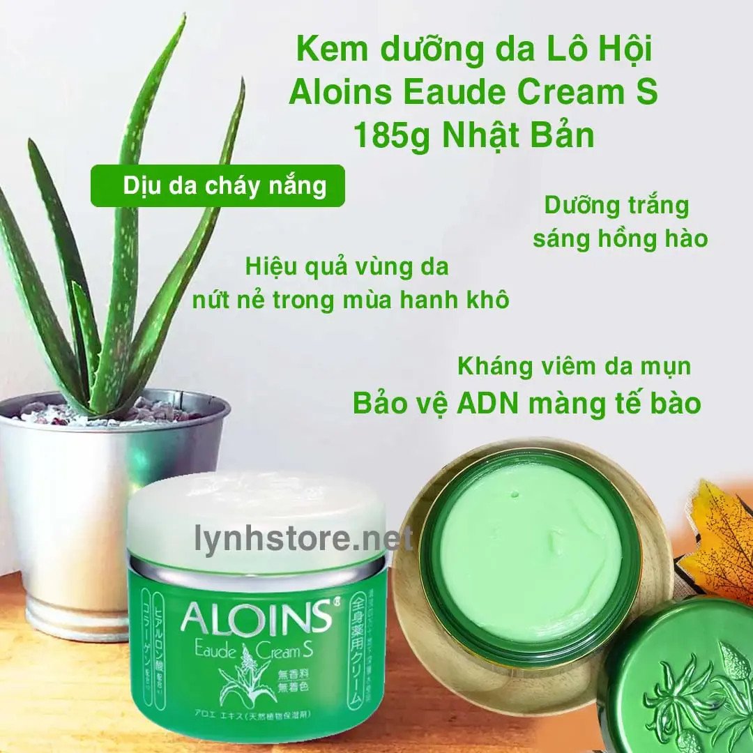 Mô tả kết cấu và thành phần dưỡng ẩm của kem dưỡng da Aloins