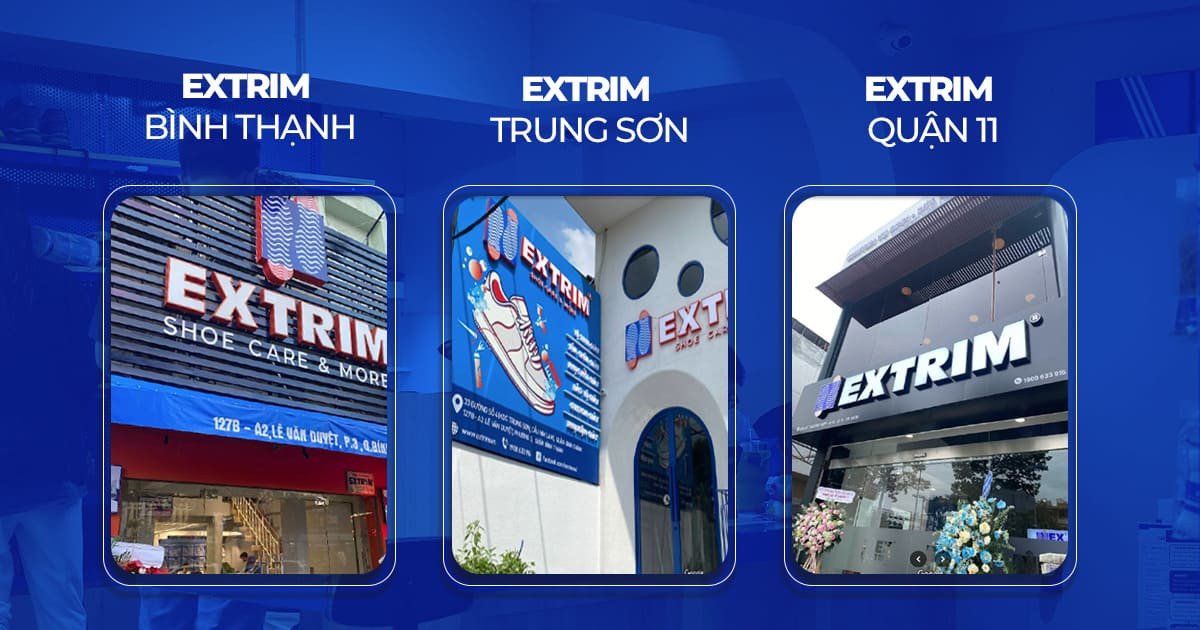 Một cửa hàng chuyên cung cấp dịch vụ vệ sinh giày sneaker với không gian chuyên nghiệp và trang thiết bị hiện đại.