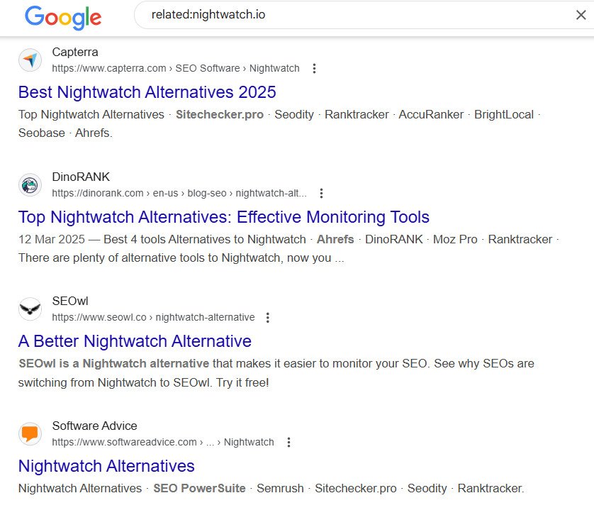 related google search operator