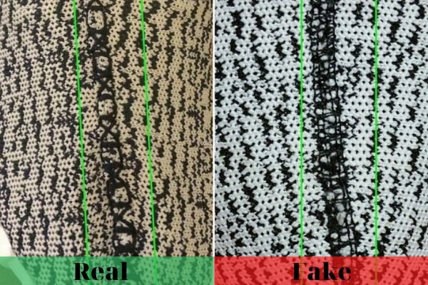 So sánh đường chỉ may trên giày Adidas chính hãng và fake