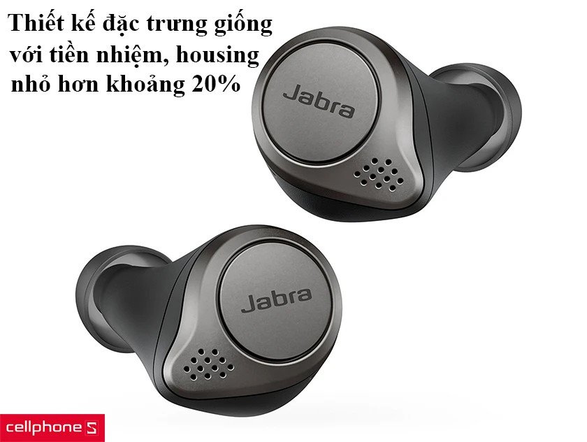 Tai nghe Jabra Elite 75T với thiết kế ôm sát tai