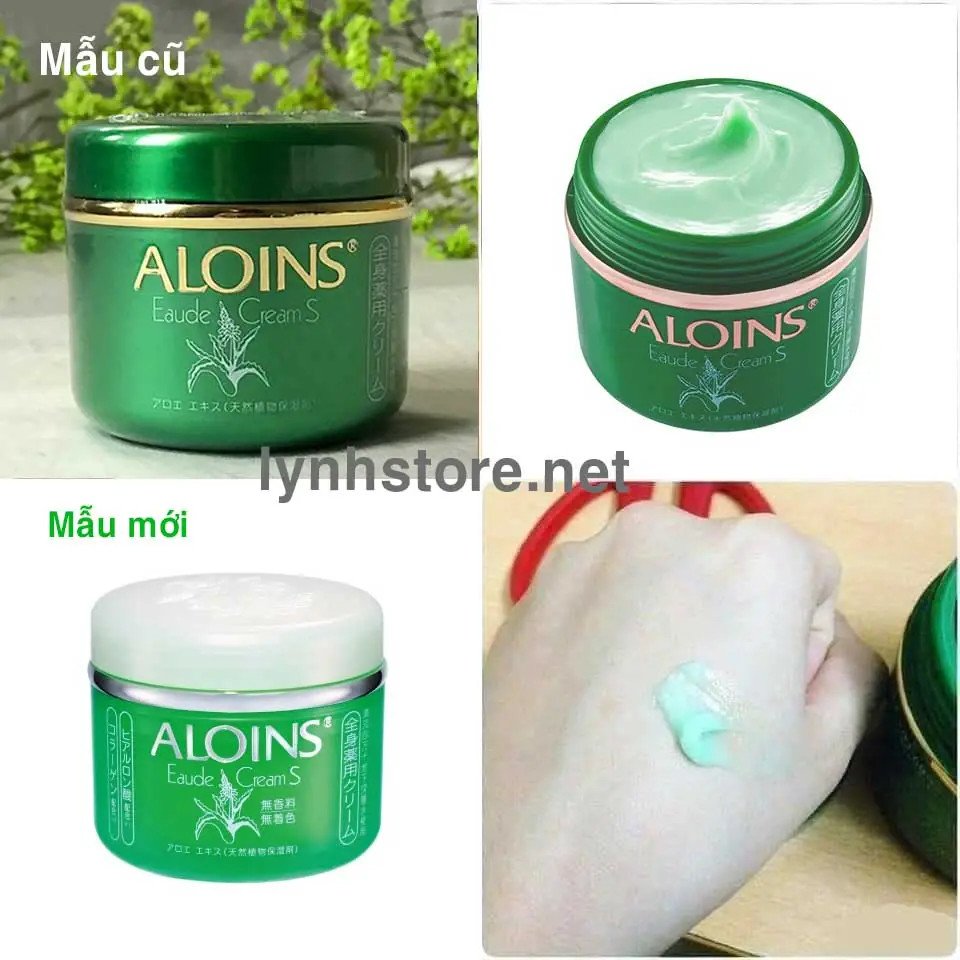 Thoa kem lô hội Nhật Aloins Eaude Cream S dưỡng ẩm trên da tay
